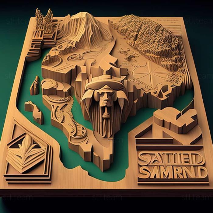 3D model Sid Meiers Civilization V Scrambled Nations Map Pack ga (STL)